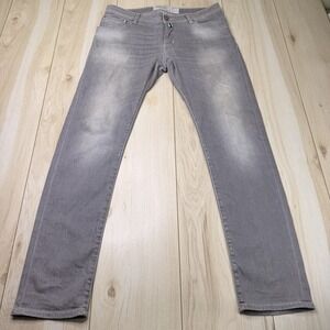 Jacob Cohen Men's Tailored Jeans Handmade Sz 34 Gray Made In Italy Type 622.c